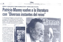 Patricio Manns vuelve a la literatura con "Diversos instantes del reino"