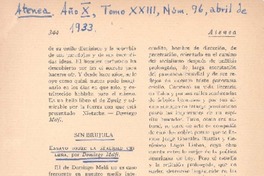 Ensayo sobre la realidad chilena