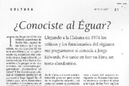 ¿Conociste a Éguar?