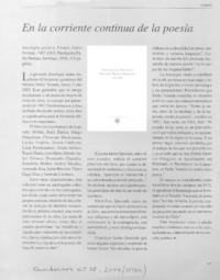 En la corriente continua de la poesía