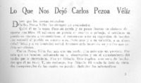 Lo Que nos dejó Carlo Pezoa Véliz