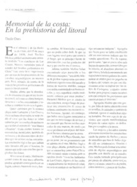 Memorial de la costa: En la prehistoria del litoral