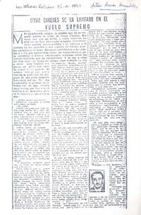 Omar Cáceres se ha lanzado en el vuelo supremo