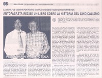 Antofagasta recibe un libro sobre la historia del sindicalismo