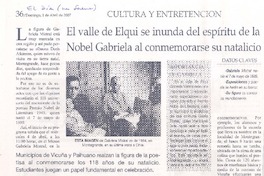 El Valle de Elqui se inunda del espíritu de la Nobel Gabriela al conmemorarse su natalicio