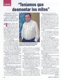 "Teníamos que desmontar los mitos" (entrevista)