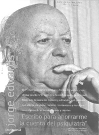 Jorge Edward escritor "escribo para ahorrarme la cuenta del psiquiatra" (entrevista)