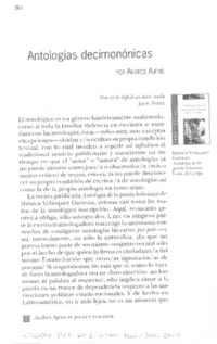 Antologías decimonónicas