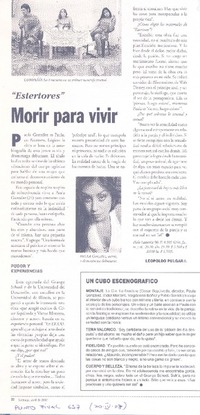 Morir para vivir (entrevista)