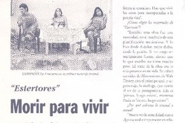 Morir para vivir (entrevista)
