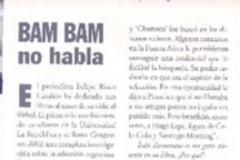 Bam Bam no habla (entrevista)