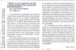 Chile en el país de las vacas gordas