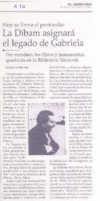 La DIBAM asignará el legado de Gabriela