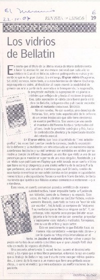 Los vidrios de Bellatin