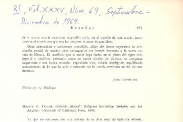 Gabriela Mistral's religious sensibility