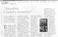 "Estambul" Ciudad y recuerdos