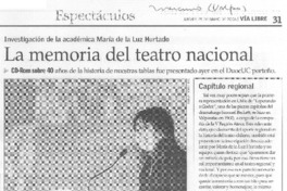 La memoria del teatro nacional