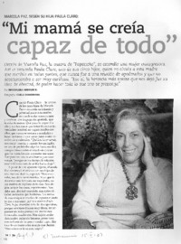 "Mi mamá se creía capaz de todo" (entrevista)