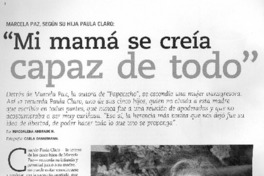"Mi mamá se creía capaz de todo" (entrevista)