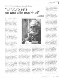 "El futuro está en una elite espiritual"
