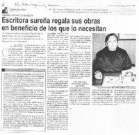 Escritora sureña regala sus obras en beneficio de los que lo necesiten (entrevista)