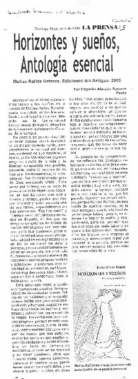 Horizontes y sueños, antología esencial