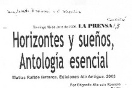 Horizontes y sueños, antología esencial