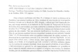 Arte, identidad y cultura chilena (1900-1930)