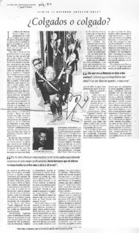 ¿Colgados o colgado?