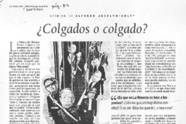 ¿Colgados o colgado?