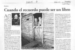 Cuando el recuerdo puede ser un libro