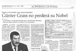 Günter Grass no perderá su Nobel