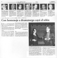 Con homenaje a dramaturgo cayó el telón