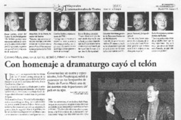 Con homenaje a dramaturgo cayó el telón