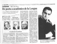De poeta a académico de la lengua