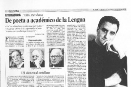 De poeta a académico de la lengua