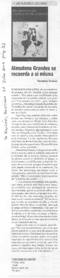 Almudena Grandes se recuerda a sí misma