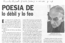 Poesía de lo débil y lo feo