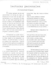 Lecturas personales