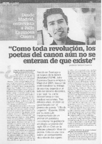 "Como toda revolución, los poetas del canon aún no se enteran de que existe" (entrevista)