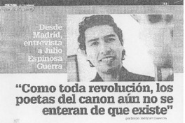 "Como toda revolución, los poetas del canon aún no se enteran de que existe" (entrevista)