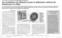 Un académico de historia revela la influencia cultural de Hollywood en Chile