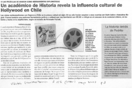 Un académico de historia revela la influencia cultural de Hollywood en Chile