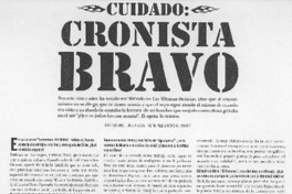 Cronista bravo (entrevista)