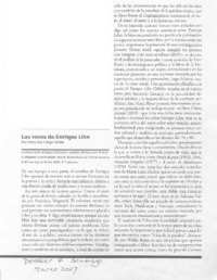 Las voces de Enrique Lihn