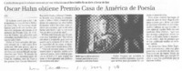 Oscar Hahn obtiene Premio Casa de América de Poesía
