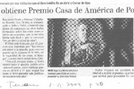 Oscar Hahn obtiene Premio Casa de América de Poesía
