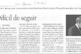 Difícil de seguir