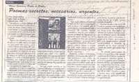 Poemas secretos, necesarios, urgentes