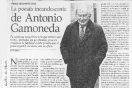 La poesía incandescente de Antonio Gamoneda